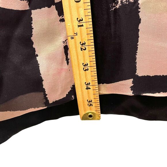 Iris Setlawke Silk Faux Wrap Sleeveless Dress Black and Mauve Size 10 - Picture 5 of 7
